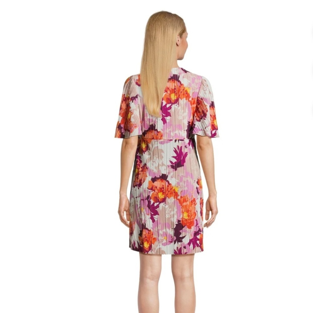 Destination Maternity Women's Wrap Dress with Flutter Sleeves - Picture 6 of 6